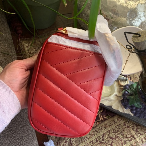 SOLD⛔️Authentic TORY BURCH Quilted Pebbled leather Logo 2zip phone/cards Crosby - Picture 12 of 13